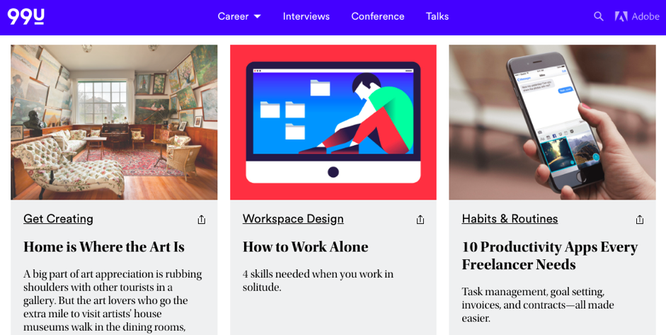 Best Workplace Blogs to Follow - 99u Adobe Workspace Design