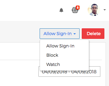 Visitor management system security feature - Screenshot of visitor screening feature 