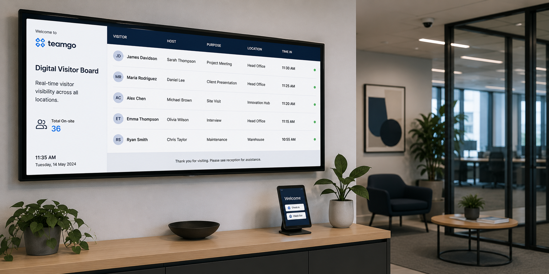 Digital Visitor Board