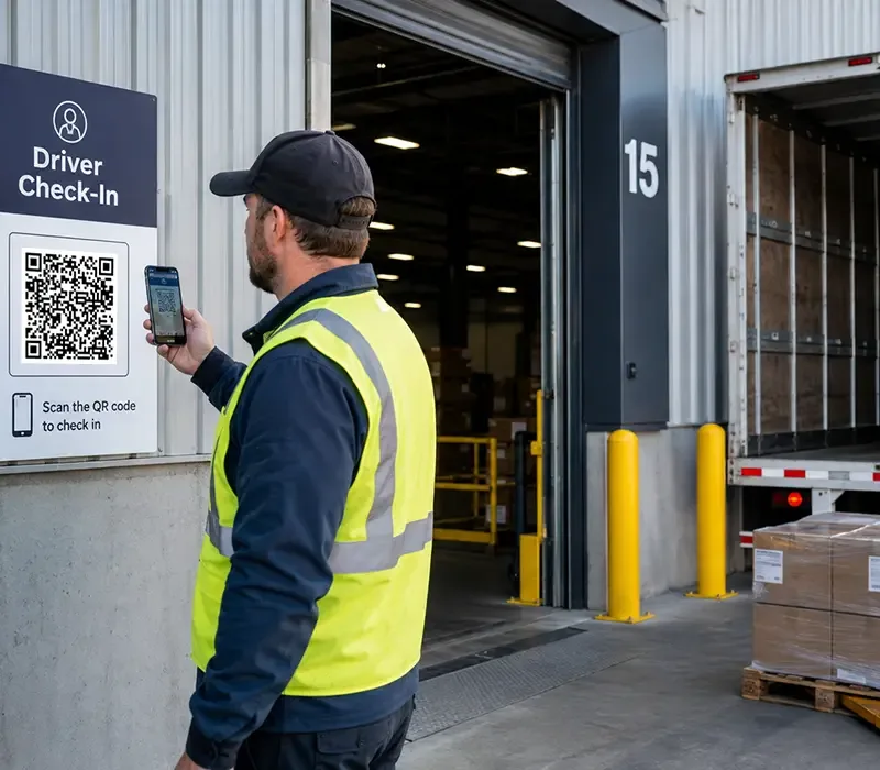 Secure your loading dock with a QR code check-in system