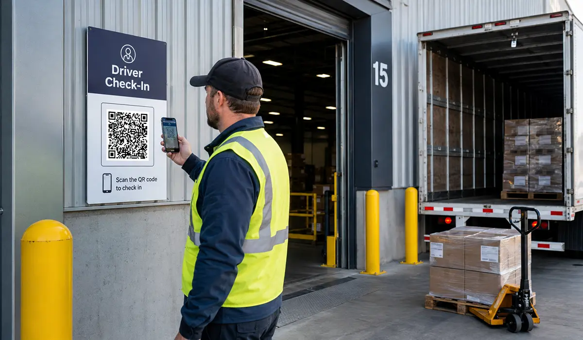 Secure your loading dock with a QR code check-in system